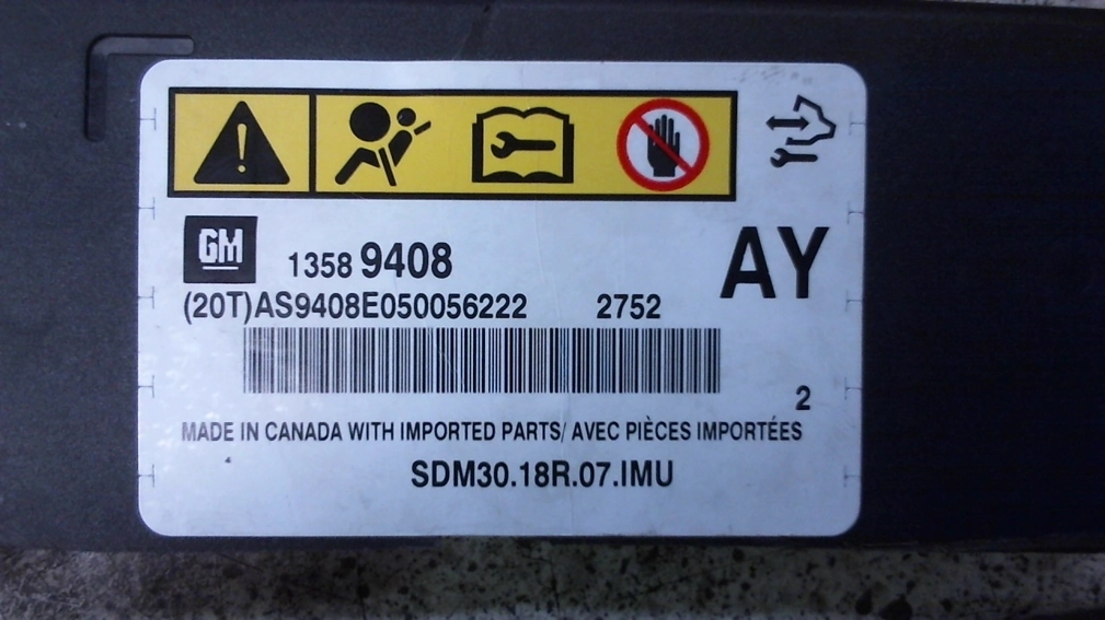 13589408 SDM30.18R.07.IMU GM CADILLAC XC2xxxX-56f CRASH+CLEAR SRS.rar